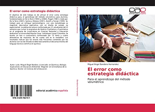 Beispielbild fr El error como estrategia didctica : Para el aprendizaje del mtodo volumtrico zum Verkauf von Buchpark