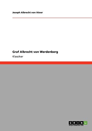 9783640238781: Graf Albrecht von Werdenberg