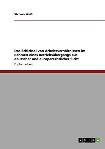 9783640245598: Das Schicksal von Arbeitsverhltnissen im Rahmen eines Betriebsbergangs aus deutscher und europarechtlicher Sicht