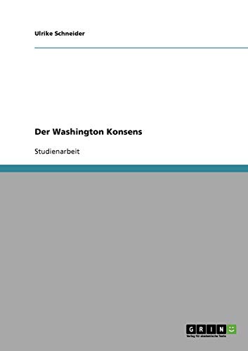 Stock image for Der Washington Konsens for sale by medimops