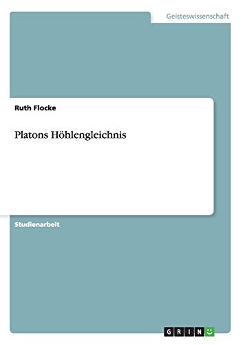 Imagen de archivo de Platons Hhlengleichnis (German Edition) a la venta por ALLBOOKS1