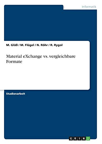 Material eXchange vs. vergleichbare Formate - M. Gläß