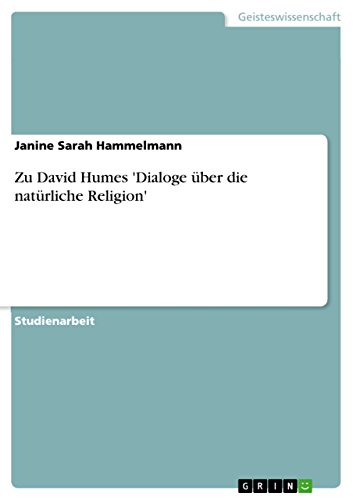 9783640461622: Zu David Humes 'Dialoge ber die natrliche Religion' (German Edition)