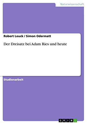 Stock image for Der Dreisatz bei Adam Ries und heute for sale by PBShop.store US