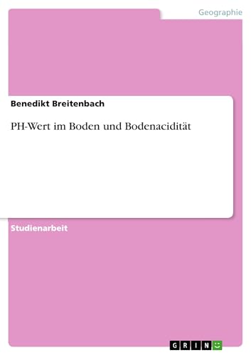 Stock image for PH-Wert im Boden und Bodenaciditt for sale by medimops