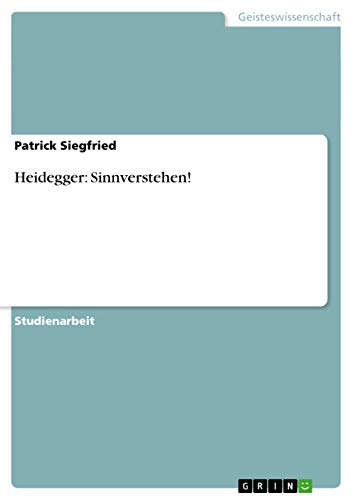 9783640648634: Heidegger: Sinnverstehen!