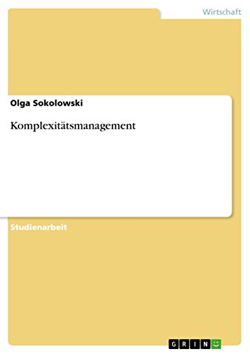 Beispielbild fr Komplexittsmanagement (German Edition) zum Verkauf von California Books
