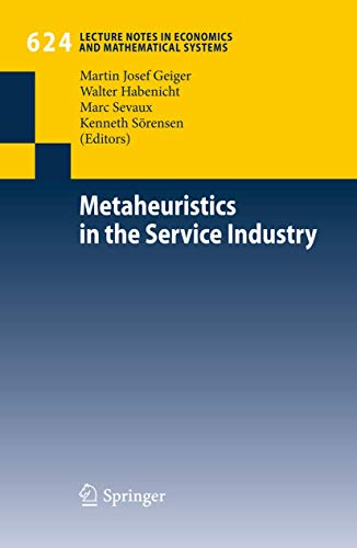 Beispielbild fr Metaheuristics in the Service Industry zum Verkauf von Buchpark