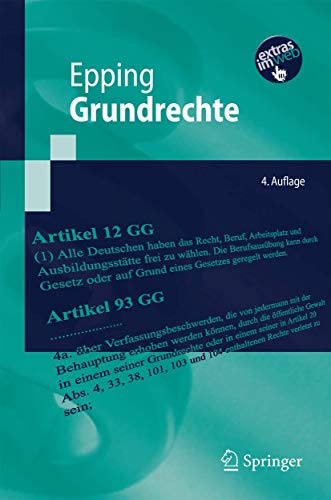 9783642014468: Grundrechte (Springer-Lehrbuch) (German Edition)