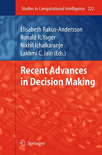 Beispielbild fr Recent Advances in Decision Making (Studies in Computational Intelligence, 222) zum Verkauf von Lucky's Textbooks