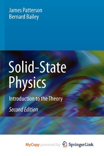 Solid-State Physics (9783642025907) by Patterson, James; Bailey, Bernard