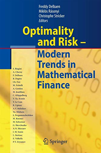 Beispielbild fr Optimality And Risk - Modern Trends In Mathematical Finance zum Verkauf von Basi6 International