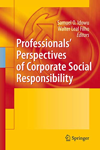 Beispielbild fr Professionals Perspectives of Corporate Social Responsibility zum Verkauf von AwesomeBooks