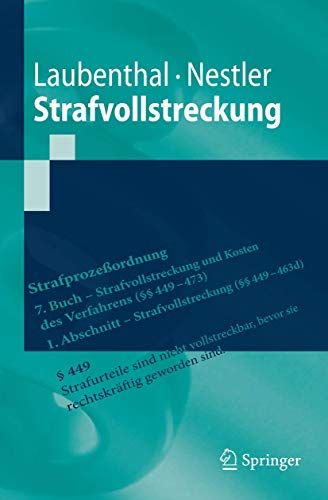 Beispielbild fr Strafvollstreckung (Springer-Lehrbuch) (German Edition) zum Verkauf von medimops