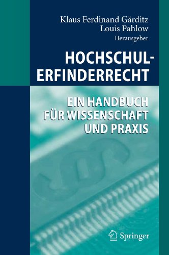 Stock image for Hochschulerfinderrecht: Ein Handbuch fr Wissenschaft und Praxis for sale by medimops