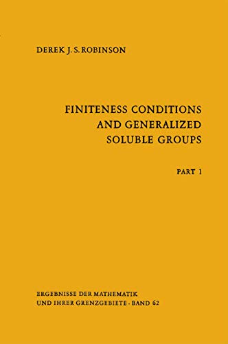 9783642057137: Finiteness Conditions and Generalized Soluble Groups: Part 1: 62