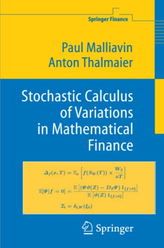 9783642077838: Stochastic Calculus of Variations in Mathematical Finance (Springer Finance)