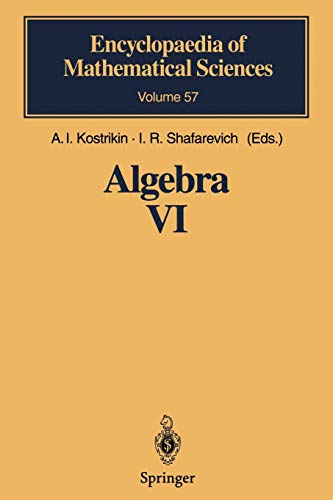 Imagen de archivo de Algebra VI: Combinatorial and Asymptotic Methods of Algebra. Non-associative Structures a la venta por Revaluation Books