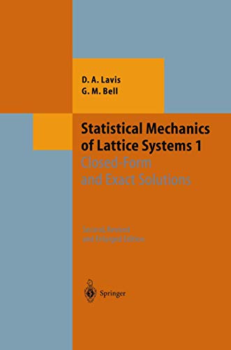 9783642084119: Statistical Mechanics of Lattice Systems: Volume 1: Closed-Form and Exact Solutions