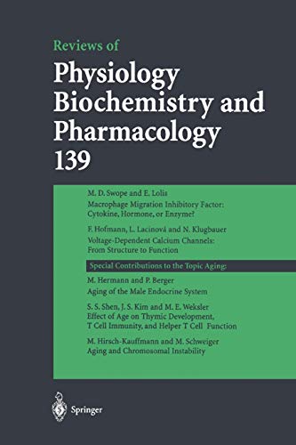9783642084973: Reviews of Physiology, Biochemistry and Pharmacology 139