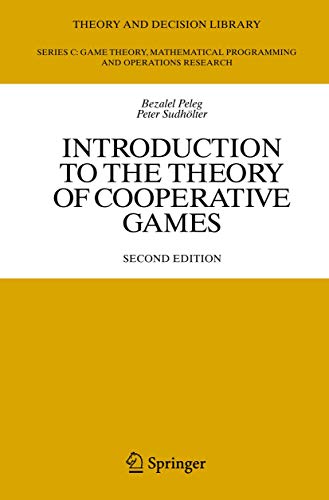 9783642092039: Introduction to the Theory of Cooperative Games (Theory and Decision Library C, 34)