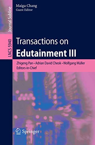 9783642112447: Transactions on Edutainment III: 5940