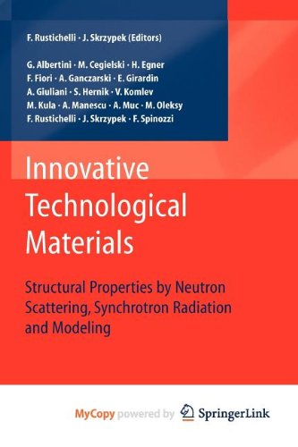 9783642120602: Innovative Technological Materials