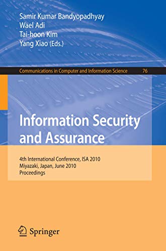 Beispielbild fr Information Security and Assurance zum Verkauf von Blackwell's