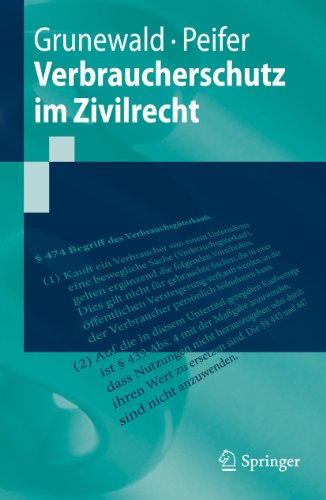 Imagen de archivo de Verbraucherschutz im Zivilrecht a la venta por Chiron Media