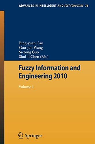Imagen de archivo de Fuzzy Information And Engineering 2010 (Pb 2010) a la venta por Basi6 International