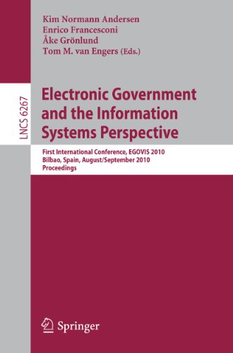 Stock image for Electronic Government and the Information Systems Perspective: First International Conference, EGOVIS 2010, Bilbao, Spain, August 31 - September2, . (Lecture Notes in Computer Science, 6267) for sale by Lucky's Textbooks