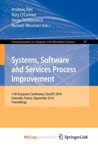 9783642156670: Systems, Software and Services Process Improvement: 17th European Conference, EuroSPI 2010, Grenoble, France, September 1-3, 2010. Proceedings