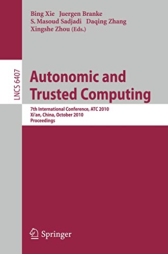 Beispielbild fr Autonomic and Trusted Computing Programming and Software Engineering zum Verkauf von Blackwell's