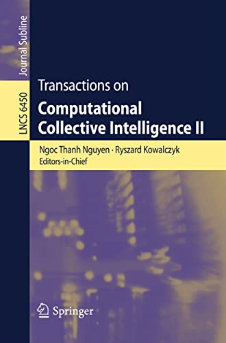 Imagen de archivo de Transactions on Computational Collective Intelligence II. Transactions on Computational Collective Intelligence a la venta por Blackwell's