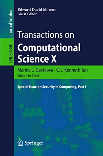 Beispielbild fr Transactions on Computational Science X Transactions on Computational Science zum Verkauf von Blackwell's