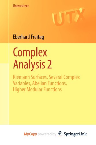 9783642207013: Complex Analysis 2: Riemann Surfaces, Several Complex Variables, Abelian Functions, Higher Modular Functions