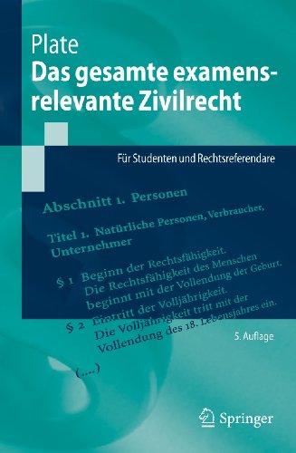 Stock image for Das gesamte examensrelevante Zivilrecht: Fr Studenten und Rechtsreferendare (Springer-Lehrbuch) for sale by medimops