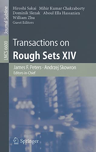 Stock image for Transactions on Rough Sets XIV for sale by Revaluation Books