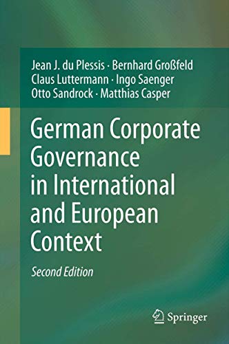9783642230042: German Corporate Governance in International and European Context