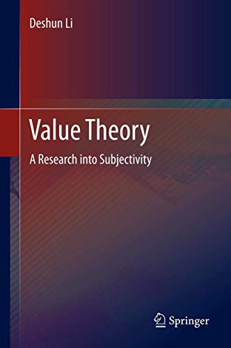 Beispielbild fr Value Theory: A Research into Subjectivity zum Verkauf von Lucky's Textbooks