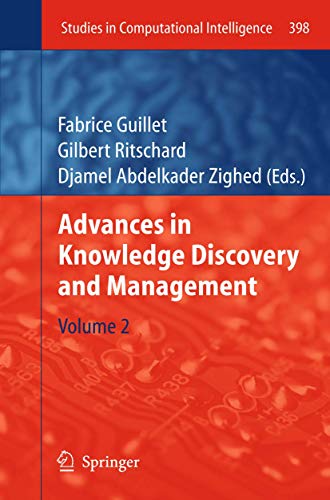 Beispielbild fr Advances in Knowledge Discovery and Management Volume 2 zum Verkauf von Buchpark