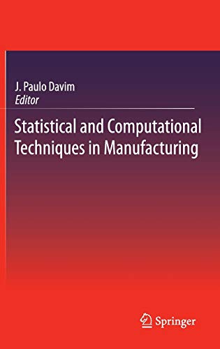 Beispielbild fr Statistical and Computational Techniques in Manufacturing zum Verkauf von Blackwell's