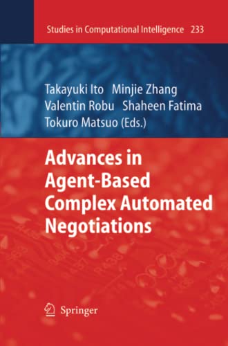 Beispielbild fr Advances in Agent-Based Complex Automated Negotiations zum Verkauf von Ria Christie Collections