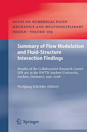 Beispielbild fr Summary of Flow Modulation and Fluid-Structure Interaction Findings: Results of the Collaborative Research Center SFB 401 at the RWTH Aachen ... Mechanics and Multidisciplinary Design, 109) zum Verkauf von Ria Christie Collections
