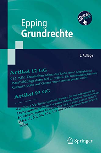 Beispielbild fr Grundrechte (Springer-Lehrbuch) (German Edition) zum Verkauf von medimops