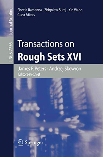 Beispielbild fr Transactions on Rough Sets XVI zum Verkauf von Buchpark