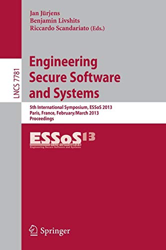 Beispielbild fr Engineering Secure Software and Systems zum Verkauf von Books Puddle
