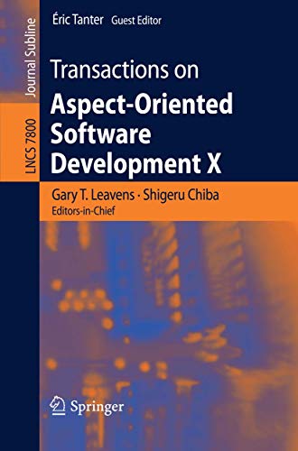 Stock image for Transactions on Aspect-Oriented Software Development X (Lecture Notes in Computer Science, 7800) for sale by Lucky's Textbooks