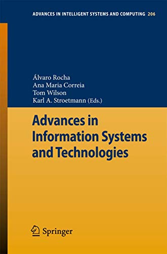 Beispielbild fr Advances in Information Systems and Technologies (Advances in Intelligent Systems and Computing, 206, Band 206) zum Verkauf von medimops
