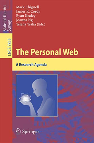 Stock image for The Personal Web : A Research Agenda for sale by Ria Christie Collections